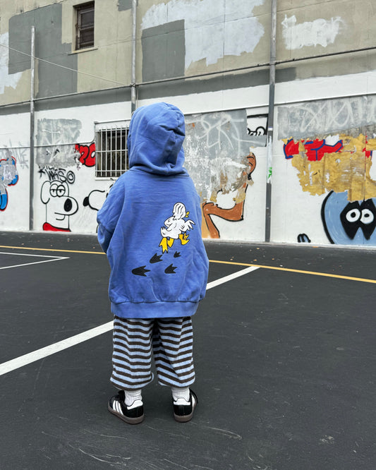 Duck Duck Oversized Hoodie – Red & Blue