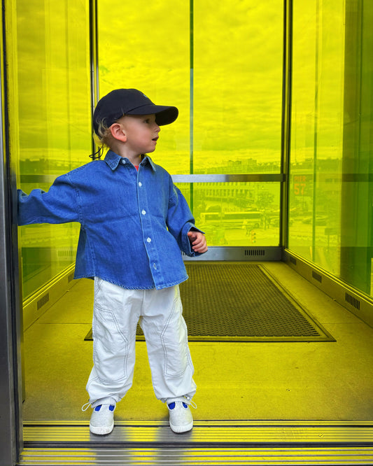 Easy Days Stitch Pants – Navy & Gray