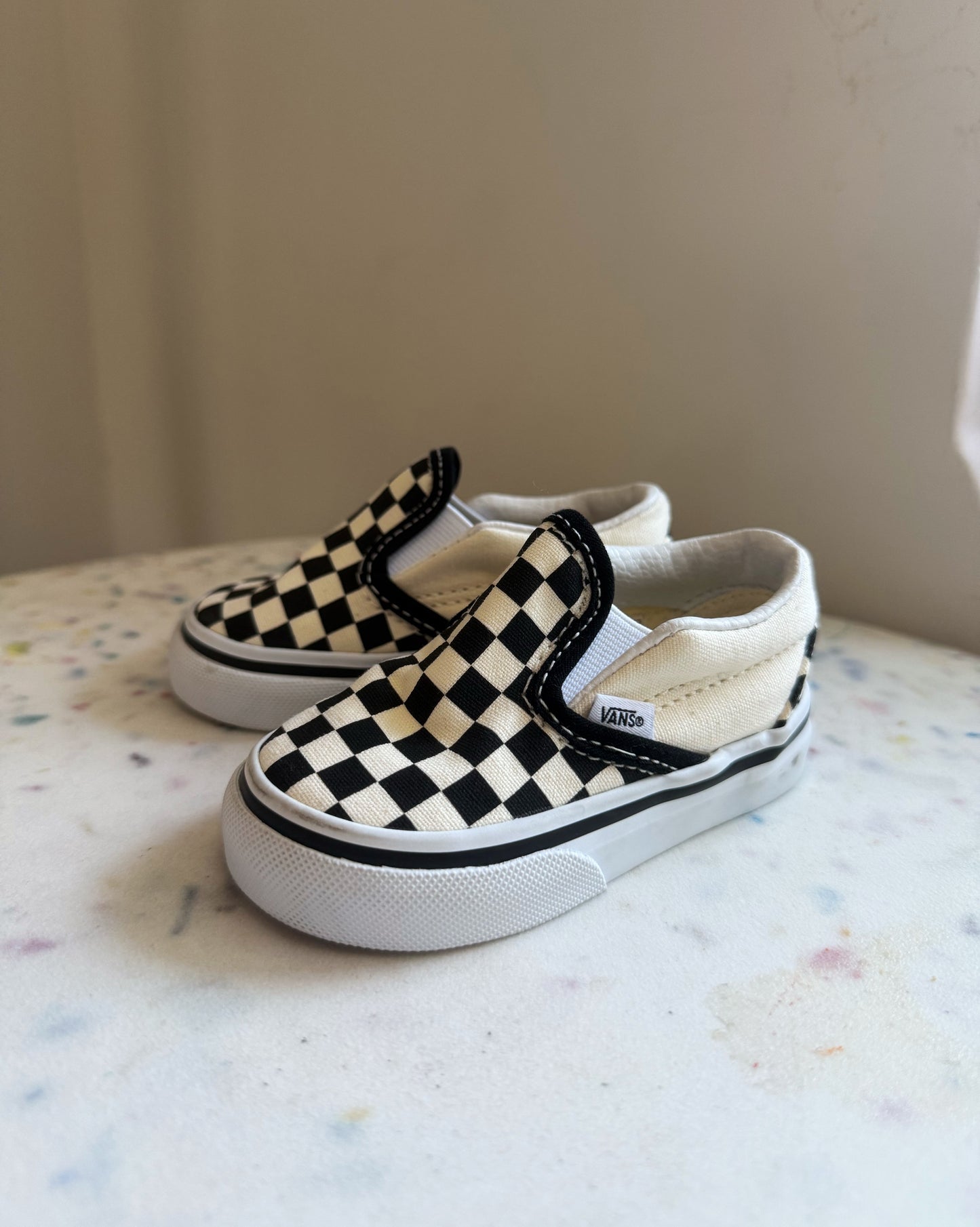 Mini Checkered Slip-Ons – Vans (US 4 Toddler)