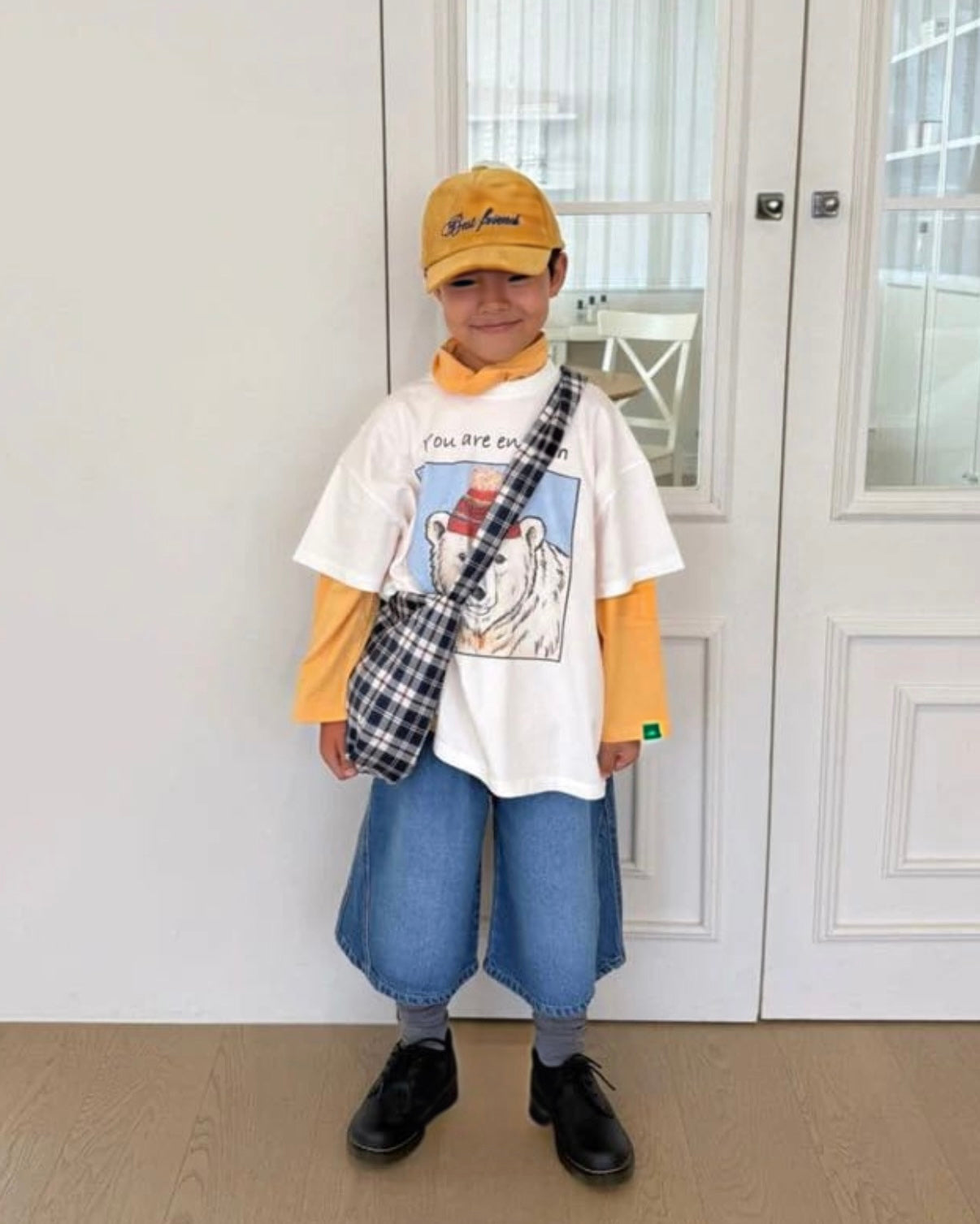 Corduroy Cap – Mustard / Red / Sky