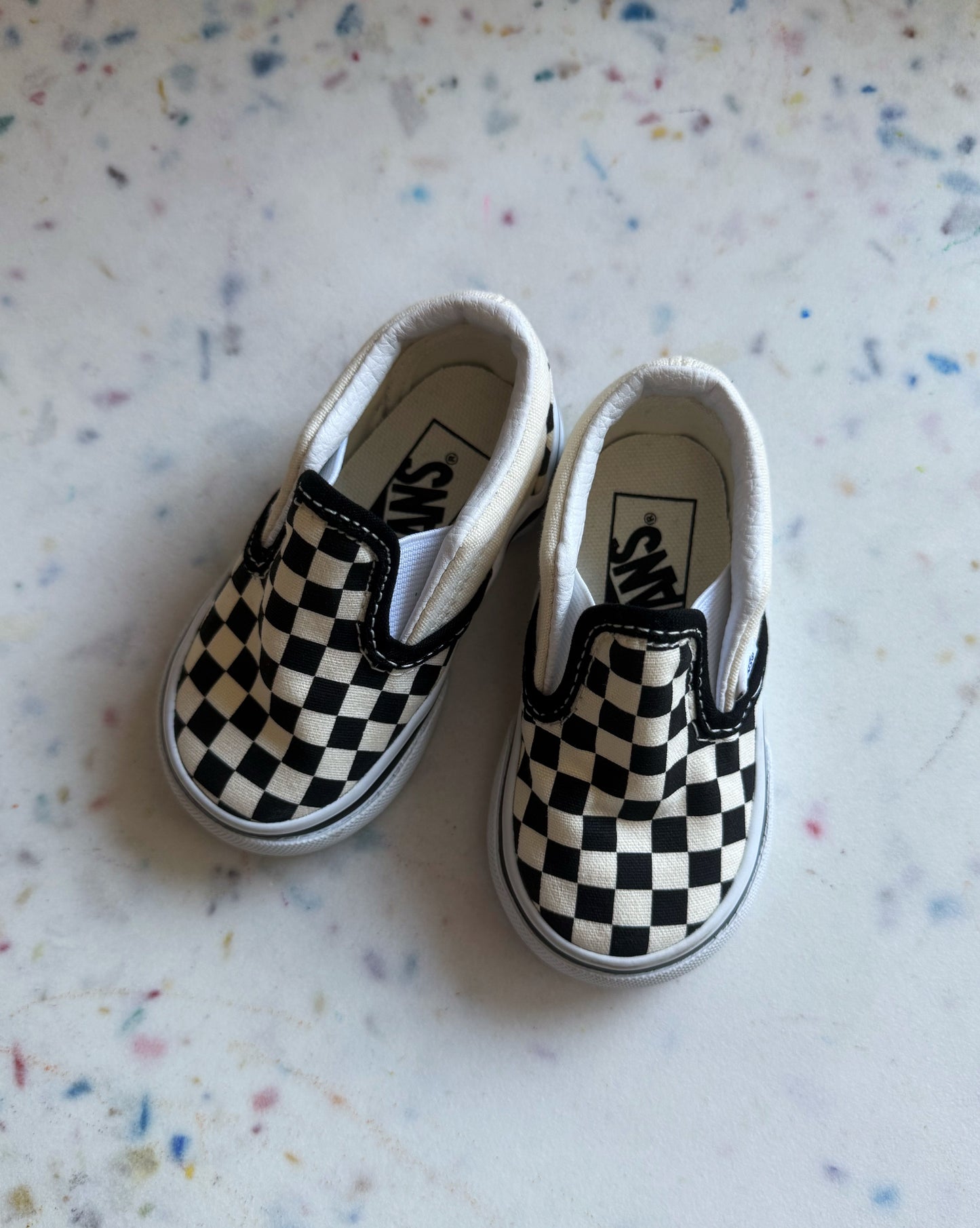 Mini Checkered Slip-Ons – Vans (US 4 Toddler)