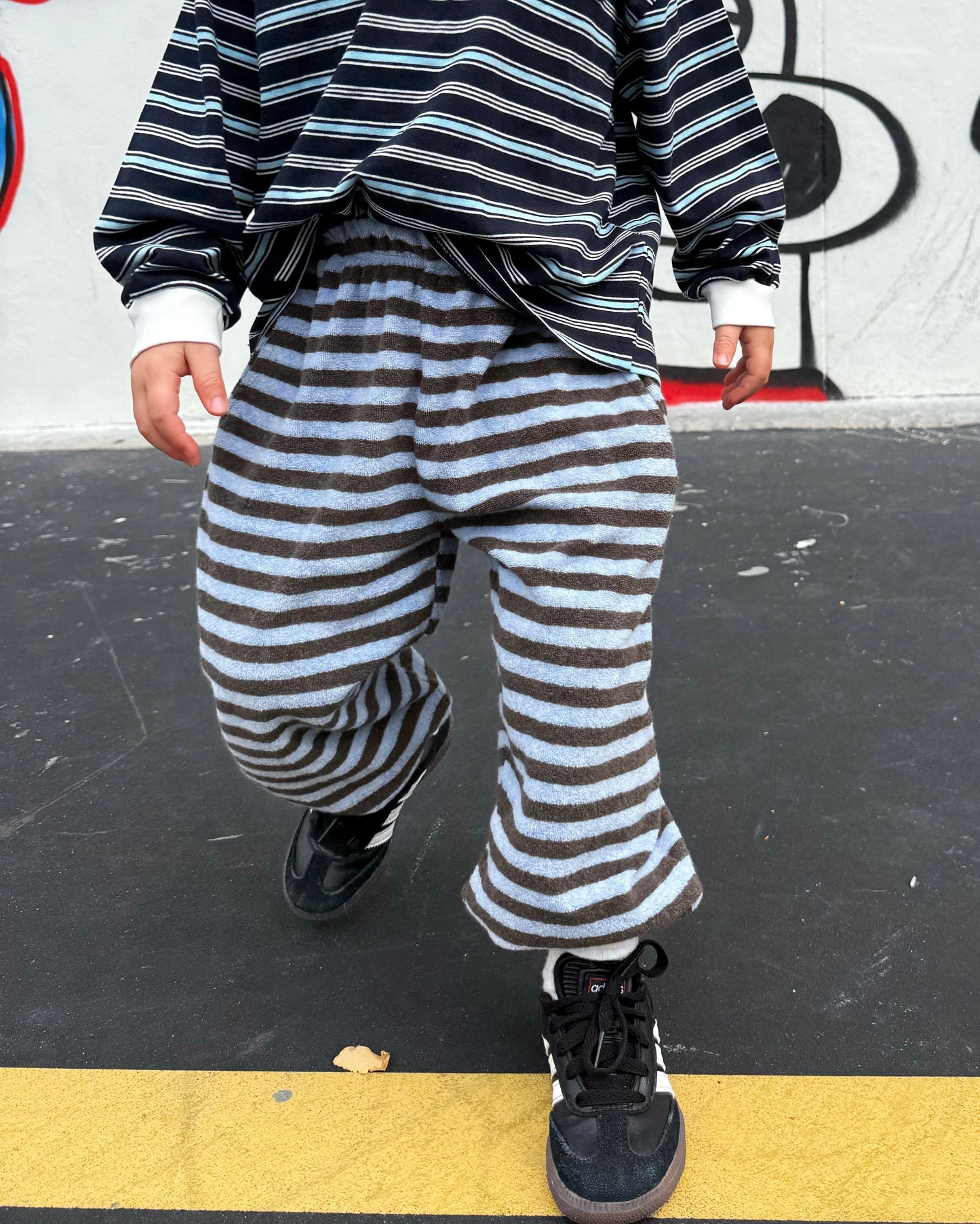 All Day Striped Jogger – Sky