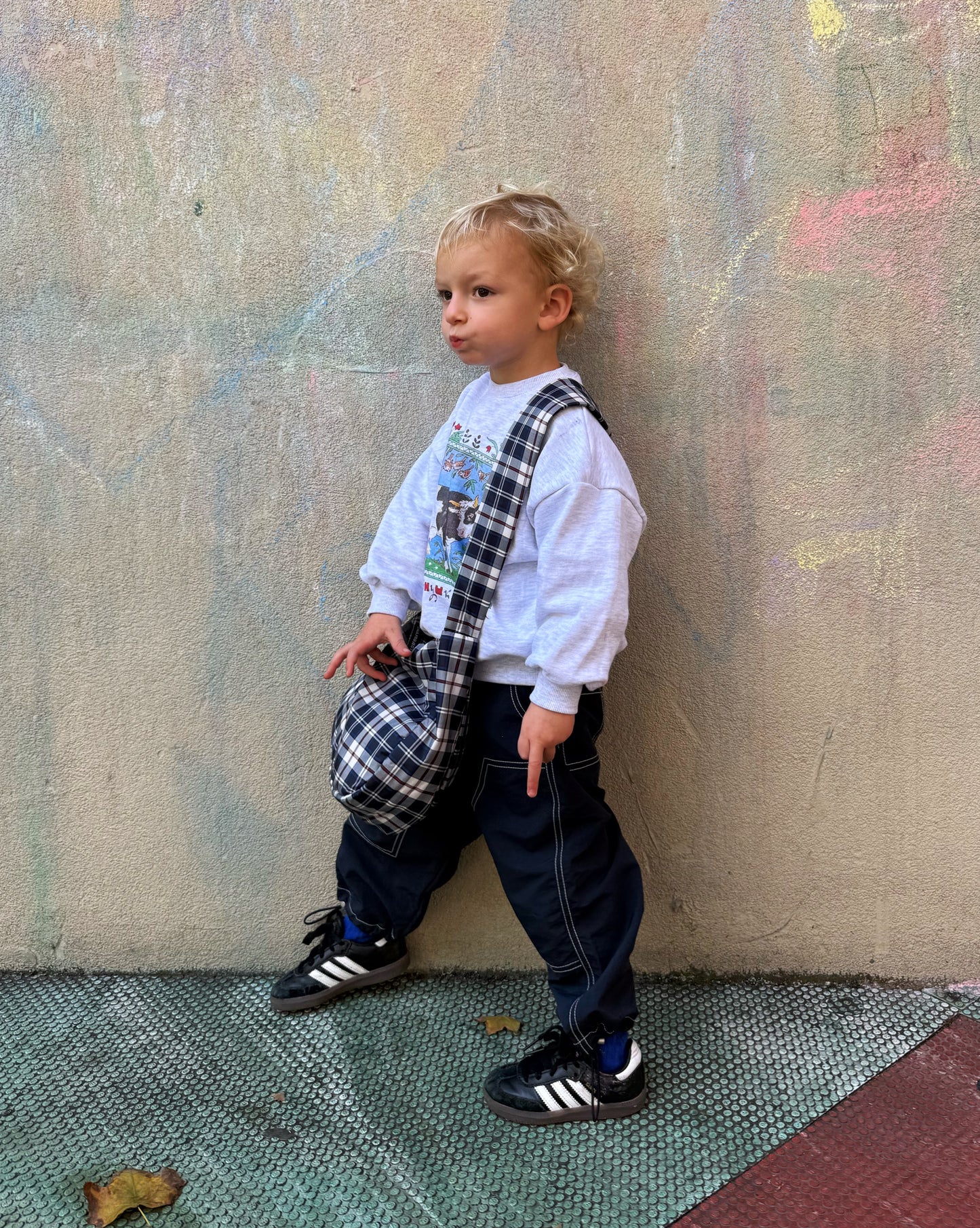 Cowabunga Crew Sweatshirt – White Mélange