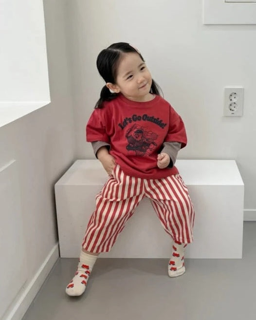 One Stripe Pants – Red