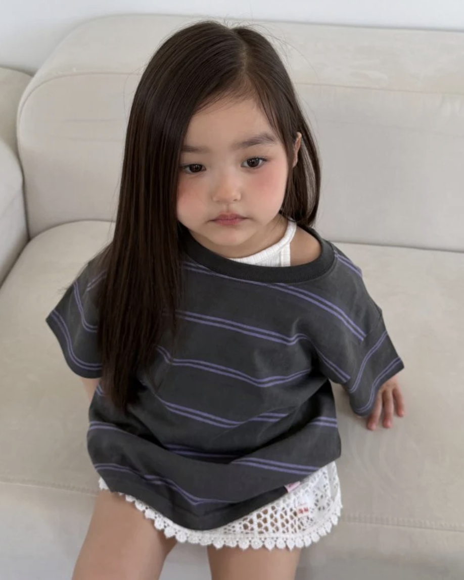 Washed Stripe Box Tee