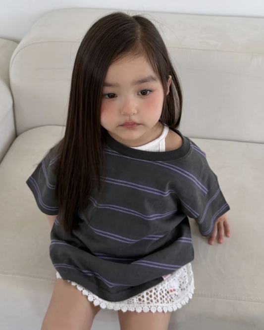 Washed Stripe Box Tee