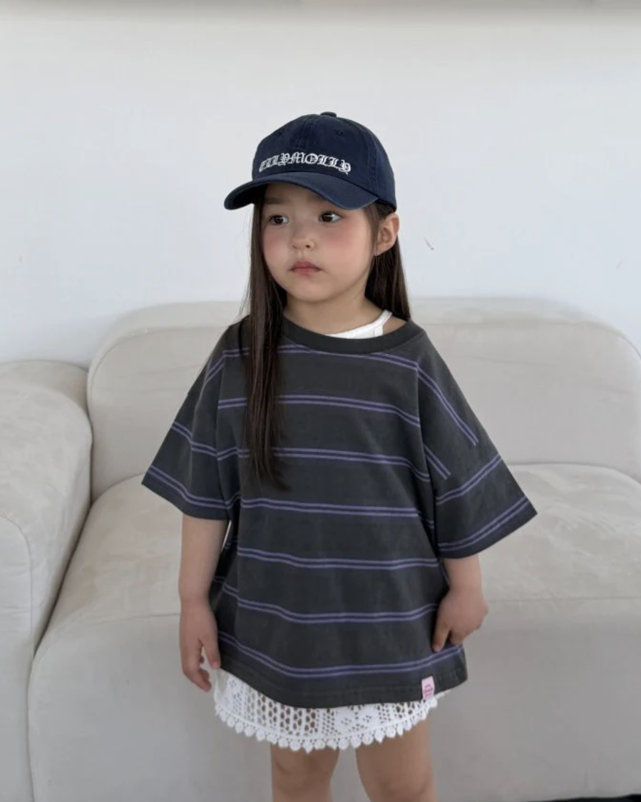 Washed Stripe Box Tee