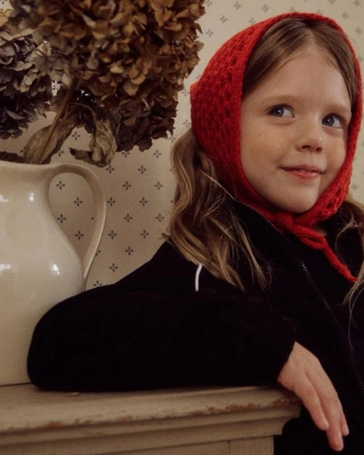 Red Triangle Bonnet – Knit Chic