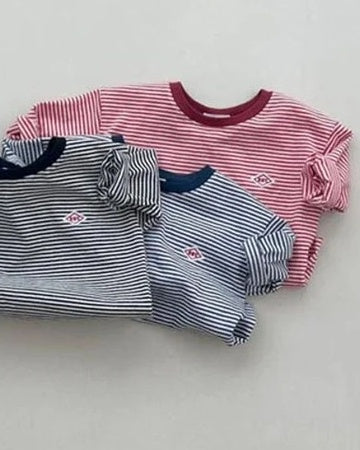 Two-Toned Bubsy Tee - Red & Blue